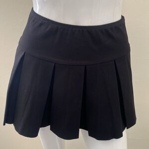 Dolls Kill Brand Current Mood Scholar Pleated Mini Skirt in Black